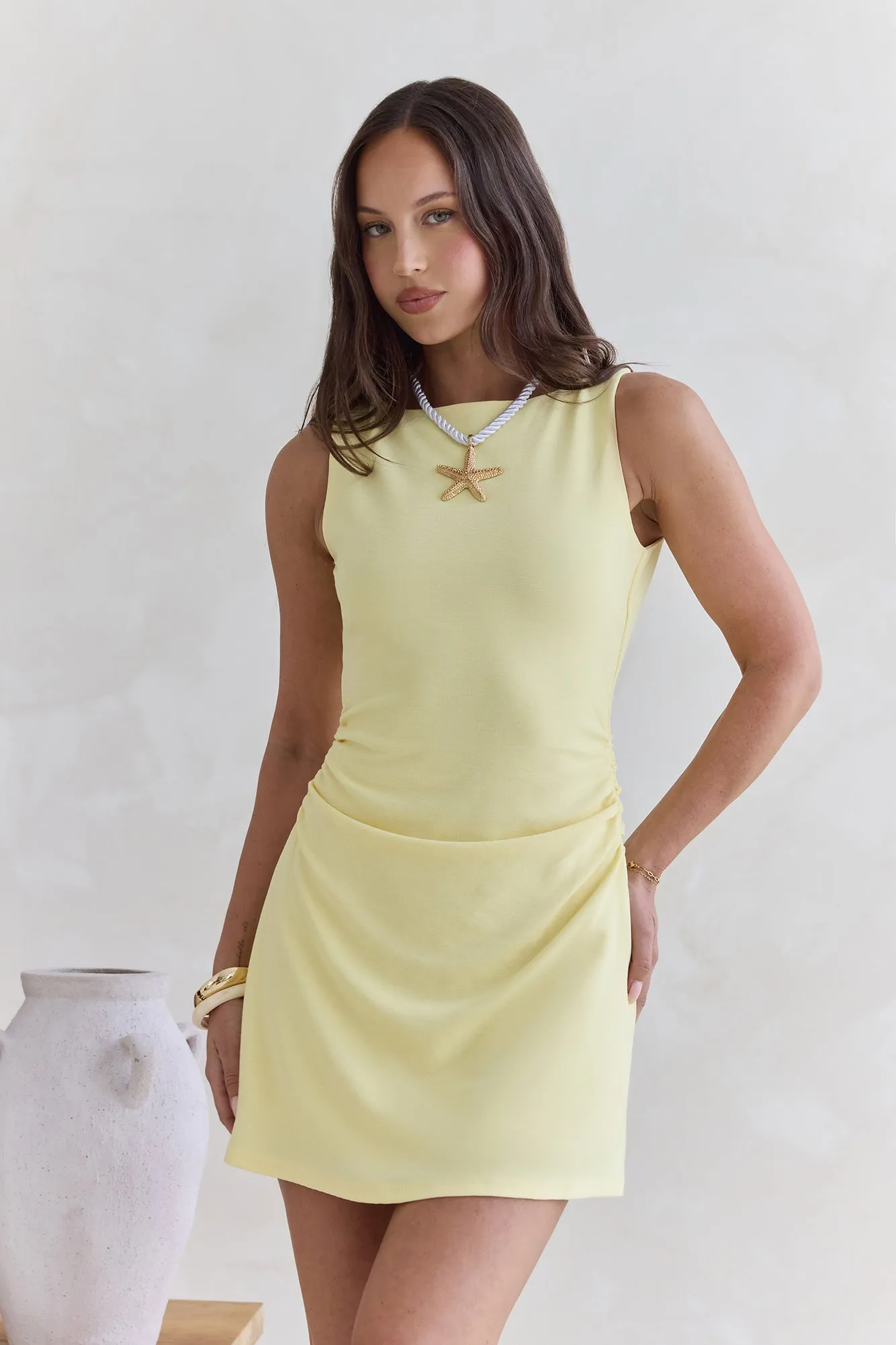 Andromeda Mini Dress Yellow sold by Fortunate One product image thumbnail 4