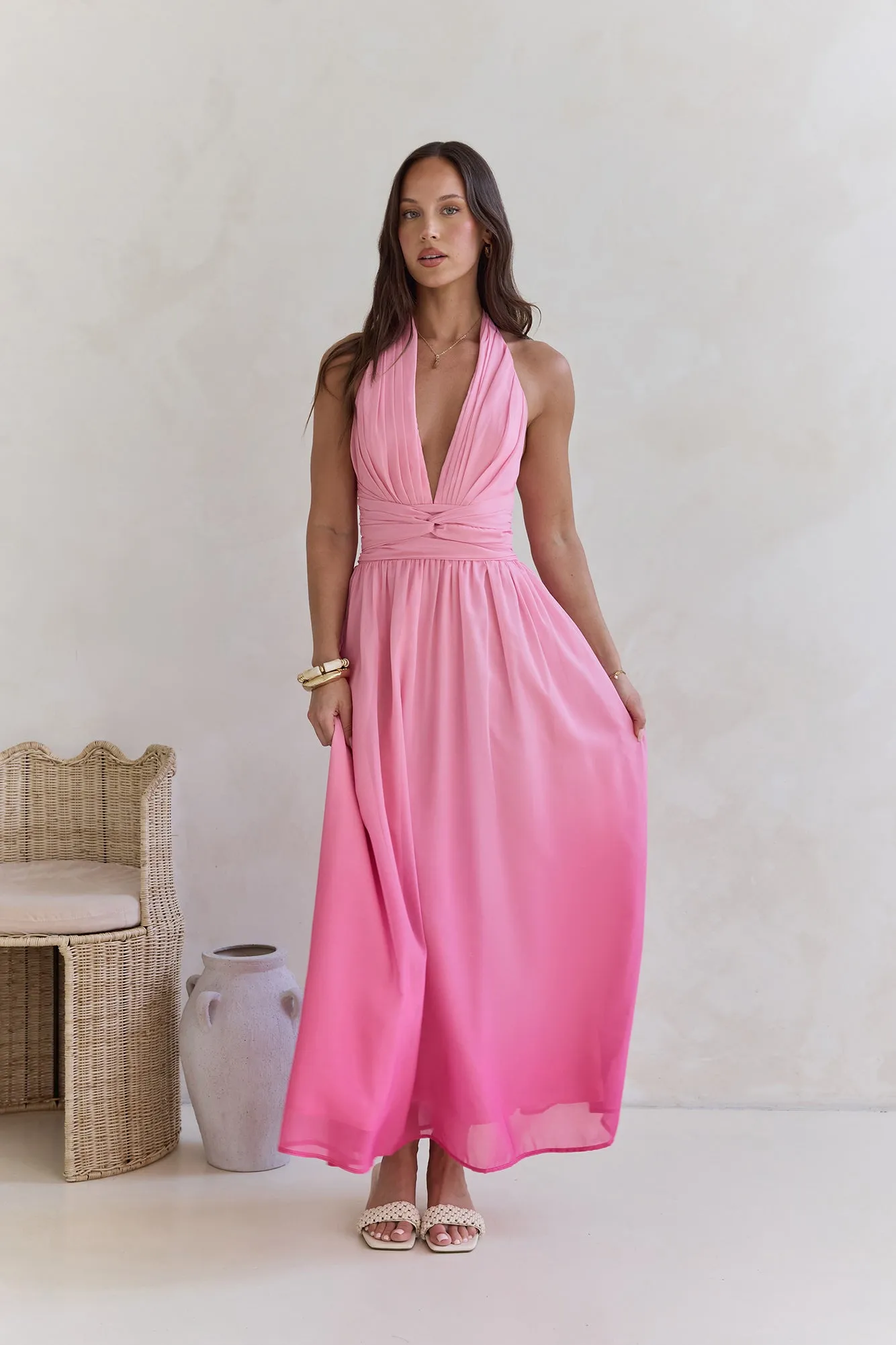 Escape To The Sun Maxi Dress Pink sold by Fortunate One product image thumbnail 3
