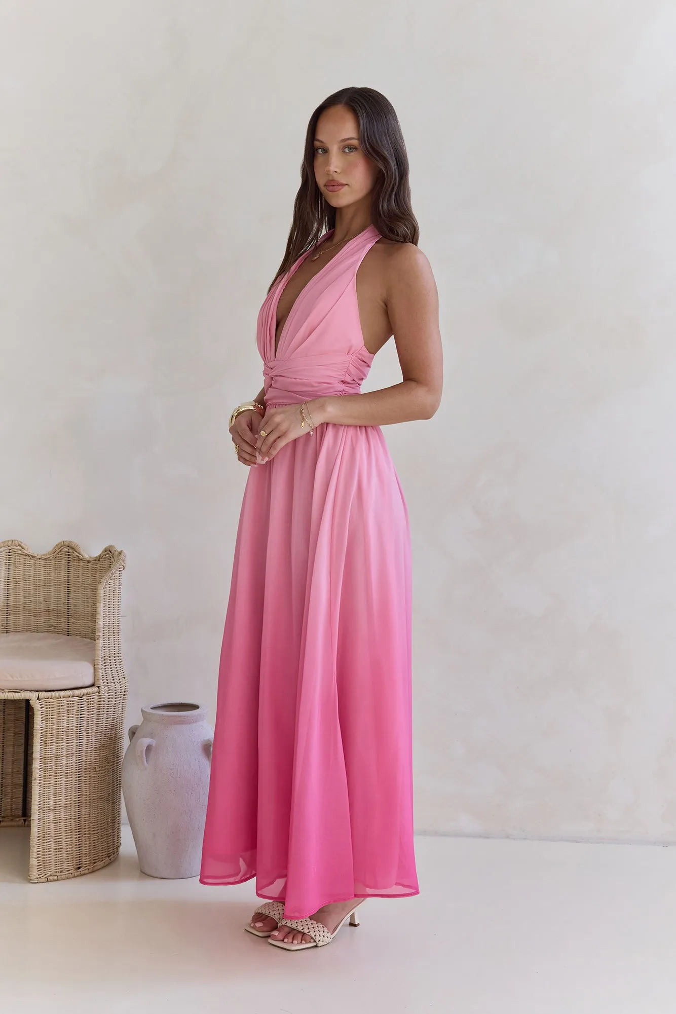 Escape To The Sun Maxi Dress Pink sold by Fortunate One product image thumbnail 4