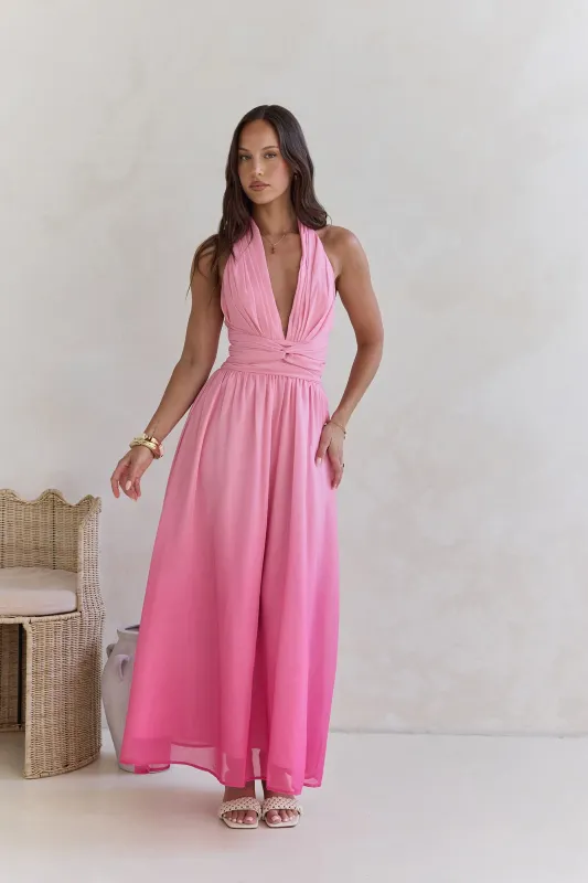Escape To The Sun Maxi Dress Pink sold by Fortunate One