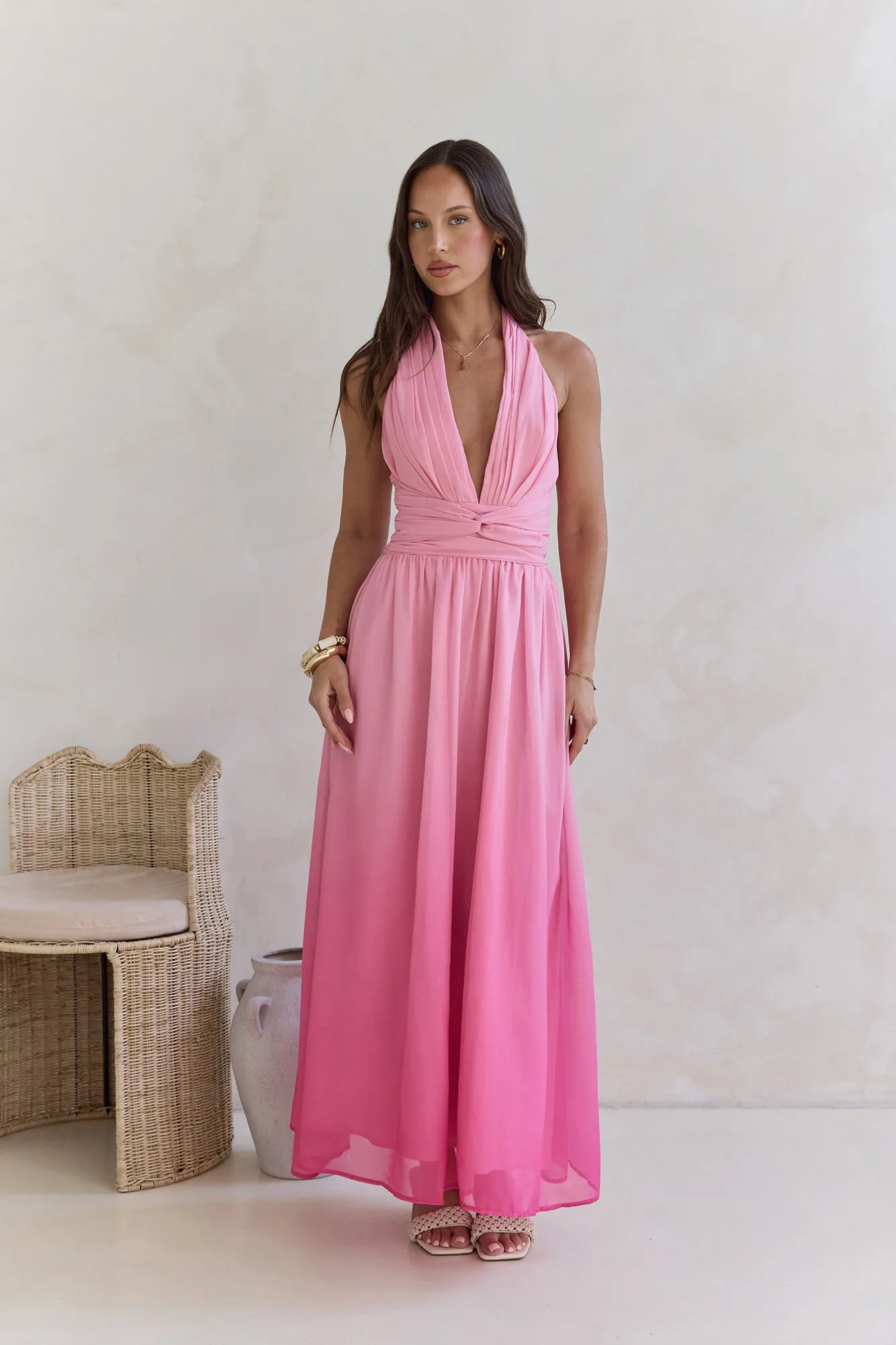 Escape To The Sun Maxi Dress Pink sold by Fortunate One product image thumbnail 5