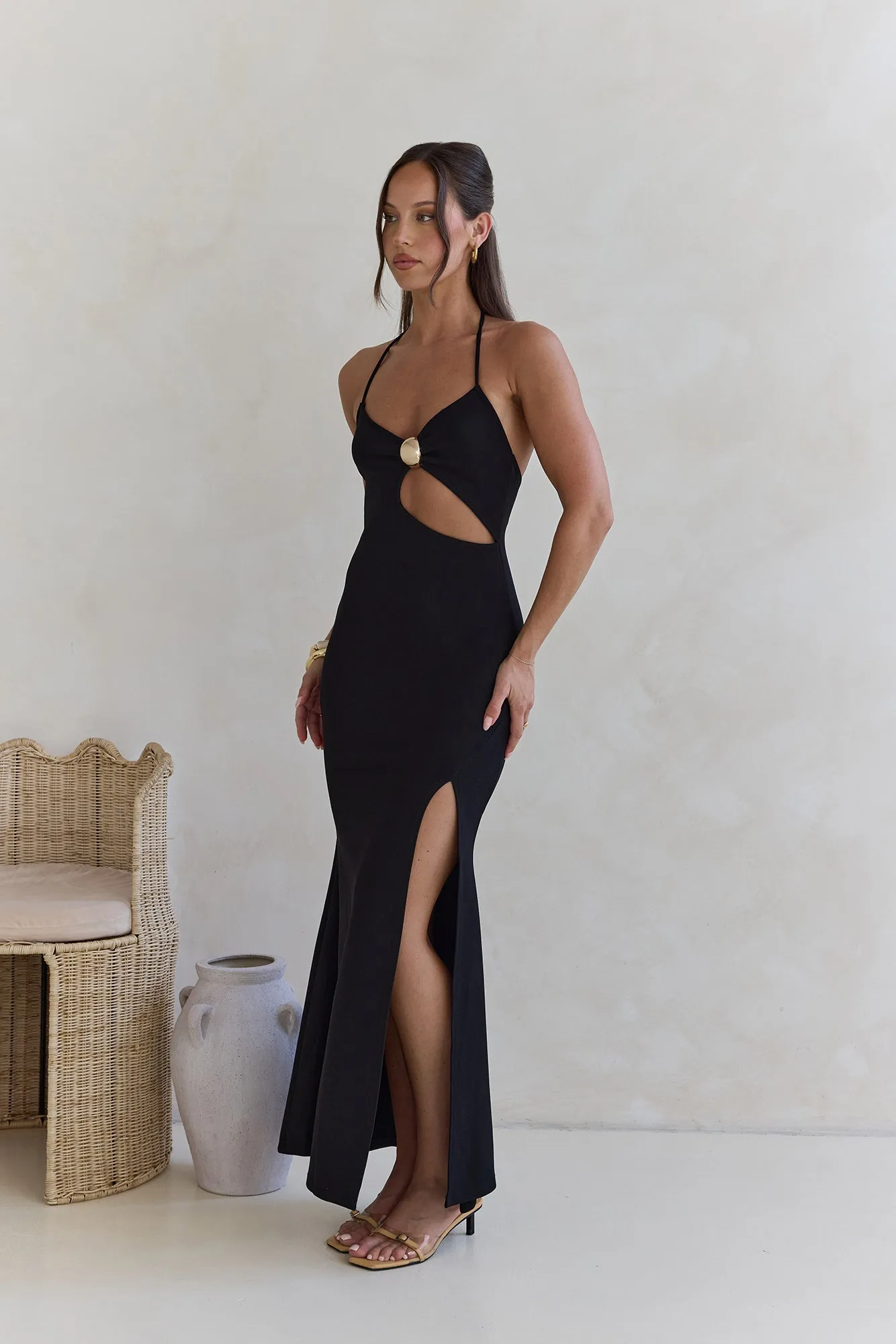 Glory Of Yours Halter Maxi Dress Black sold by Fortunate One product image thumbnail 5
