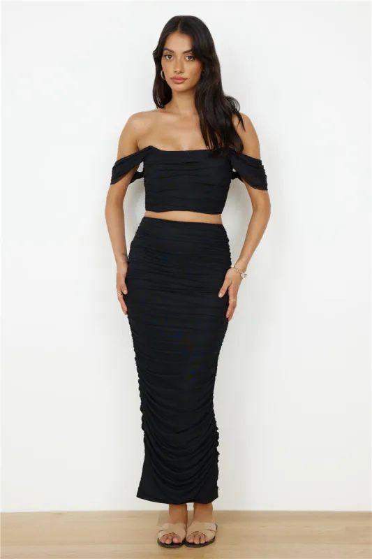 Dance Darling Maxi Skirt Black sold by Fortunate One