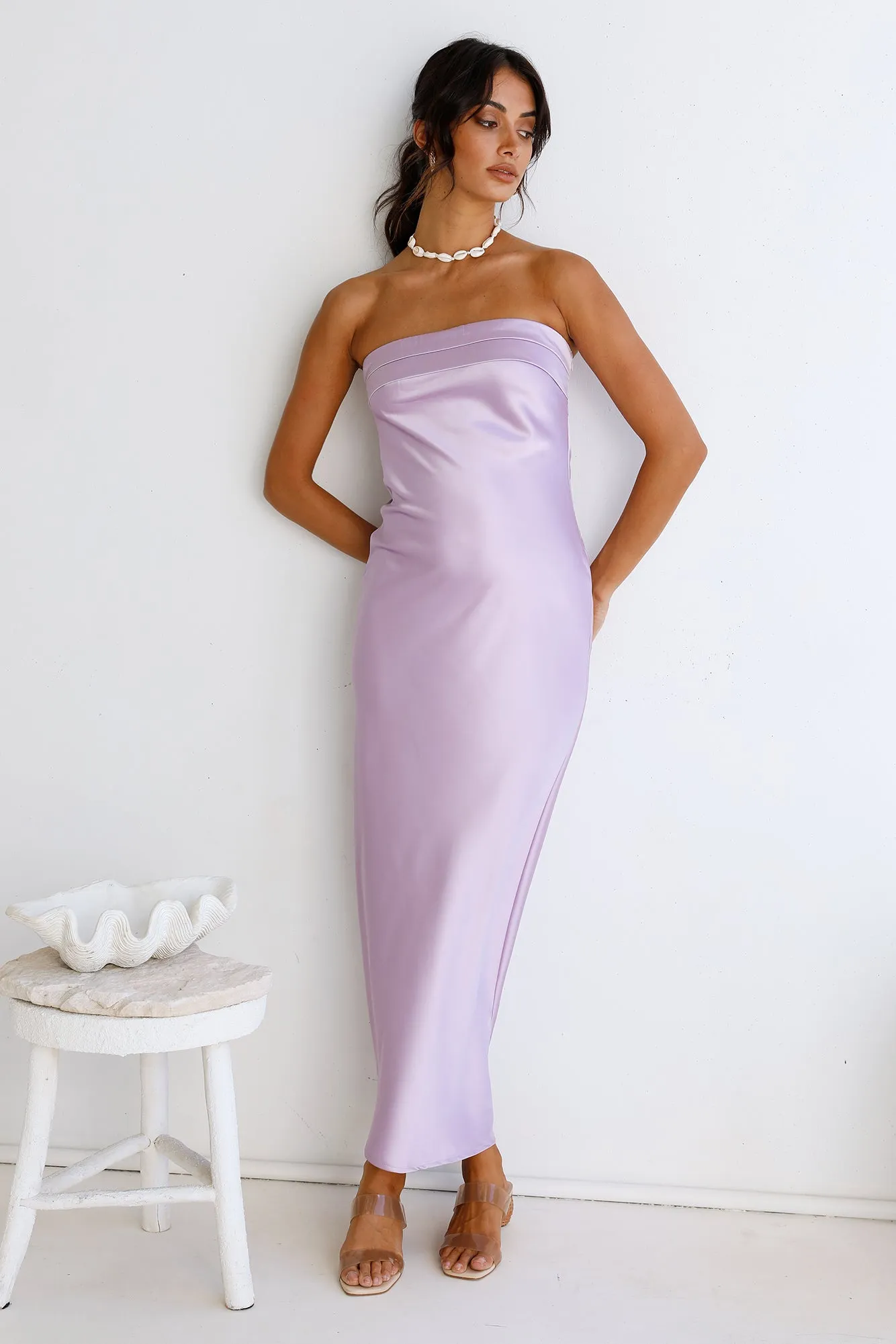 Gleam In Gold Maxi Dress Purple sold by Fortunate One product image thumbnail 4