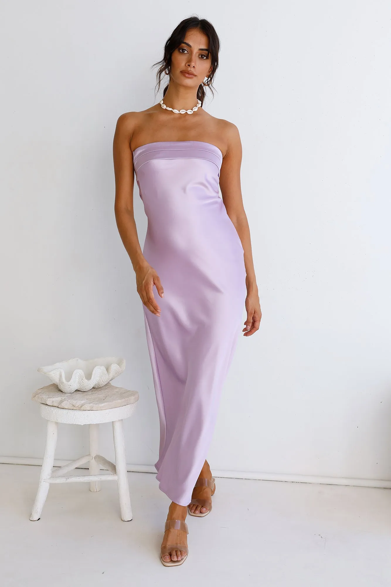 Gleam In Gold Maxi Dress Purple sold by Fortunate One product image thumbnail 2
