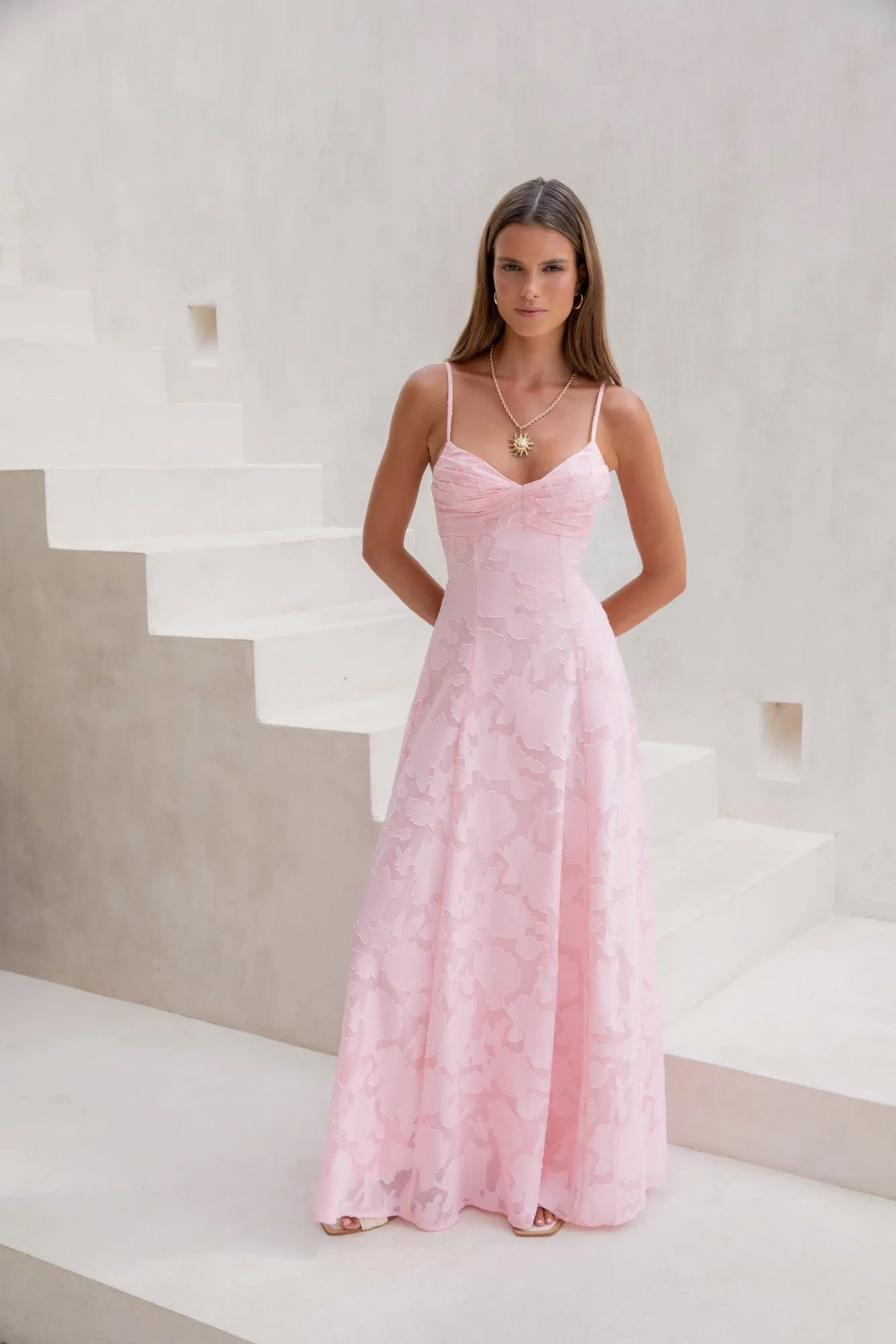 Lost In The Skies Maxi Dress Pink sold by Fortunate One product image thumbnail 5