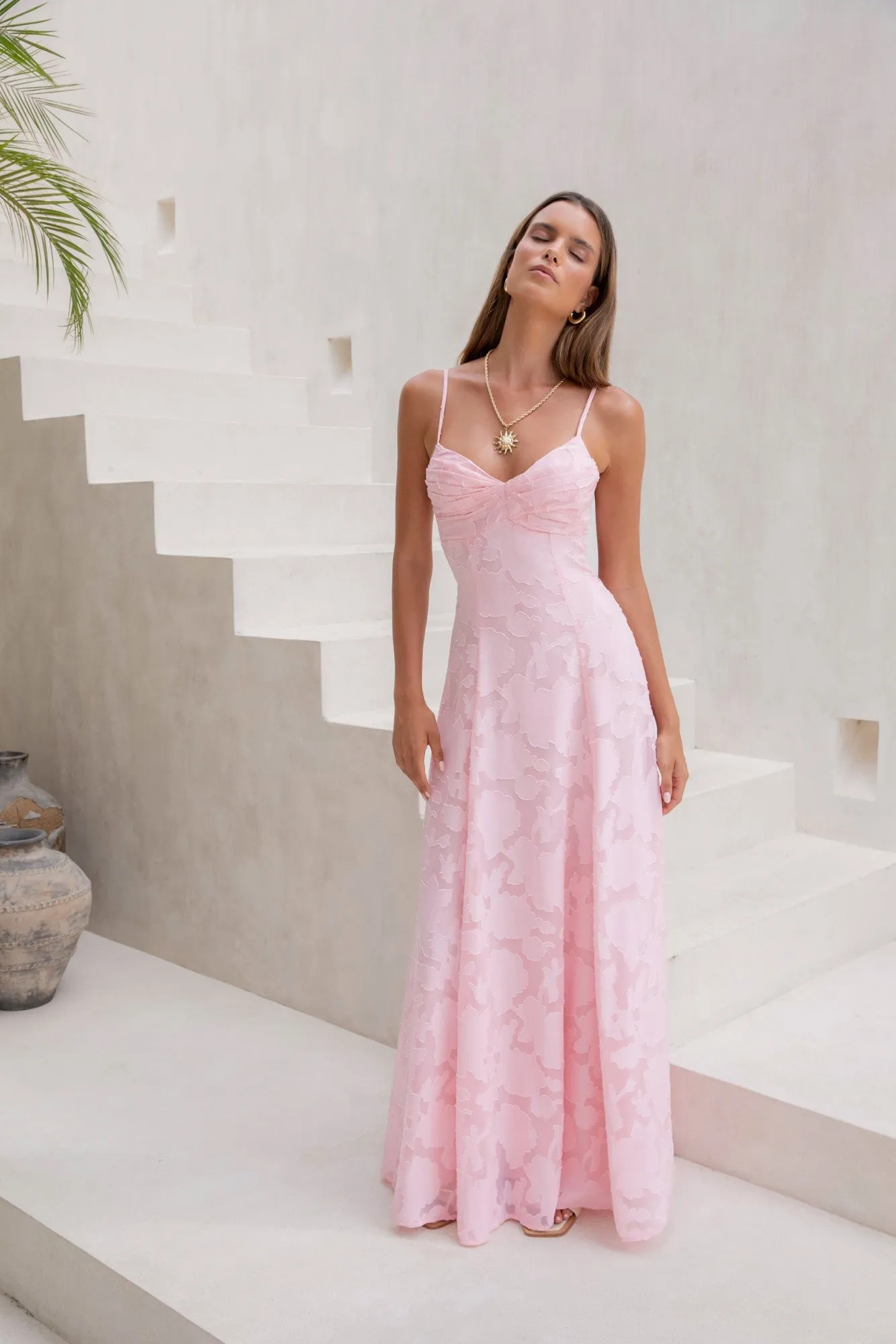 Lost In The Skies Maxi Dress Pink sold by Fortunate One product image thumbnail 3