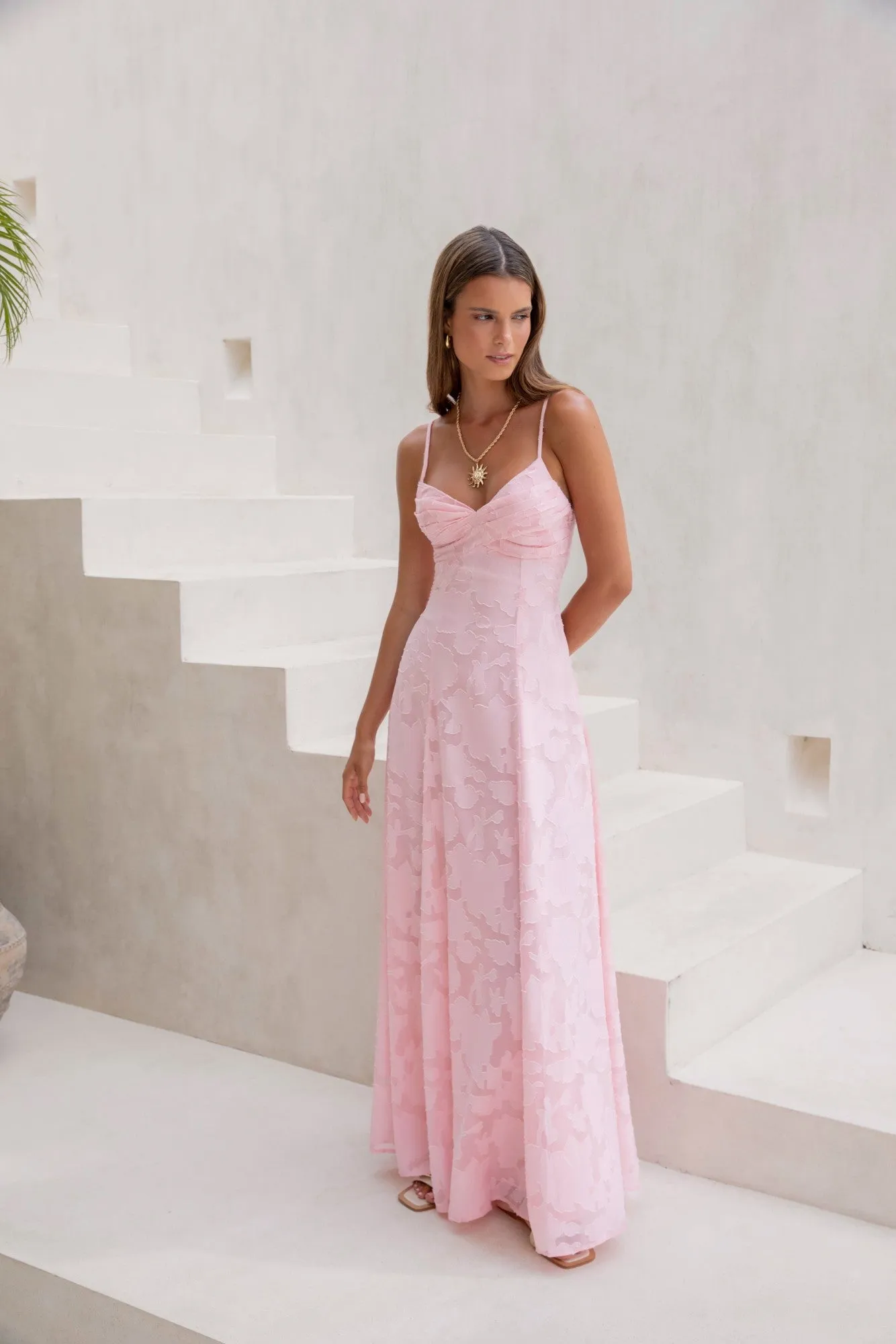 Lost In The Skies Maxi Dress Pink sold by Fortunate One product image thumbnail 4