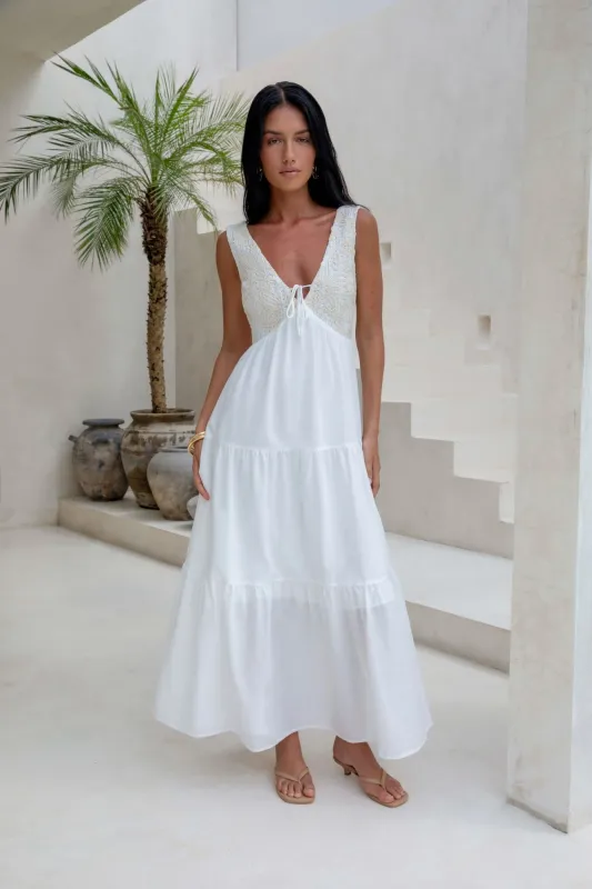 Lost In Your Love Maxi Dress White sold by Fortunate One