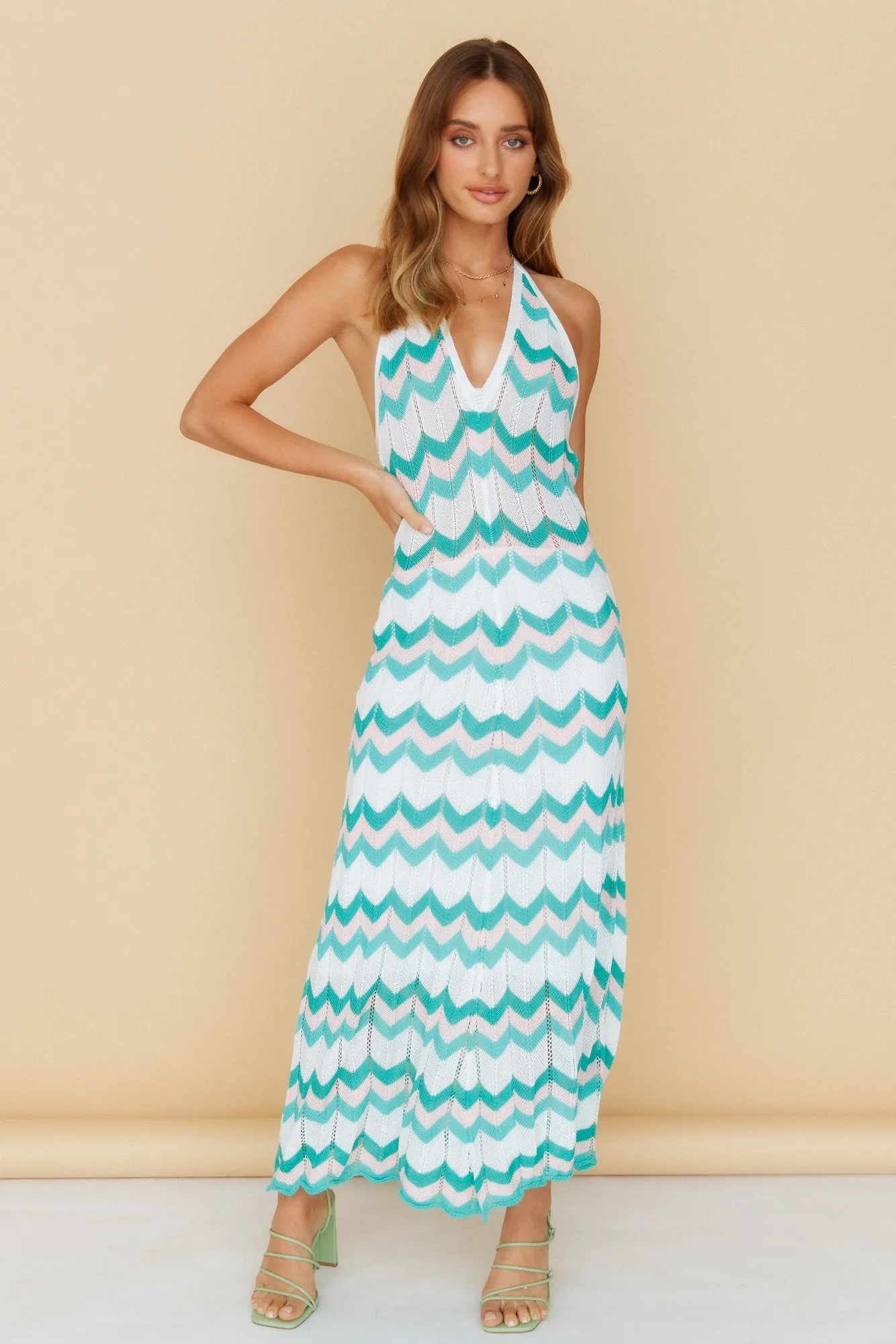 Drinks On The Beach Maxi Dress Green sold by Fortunate One product image thumbnail 2