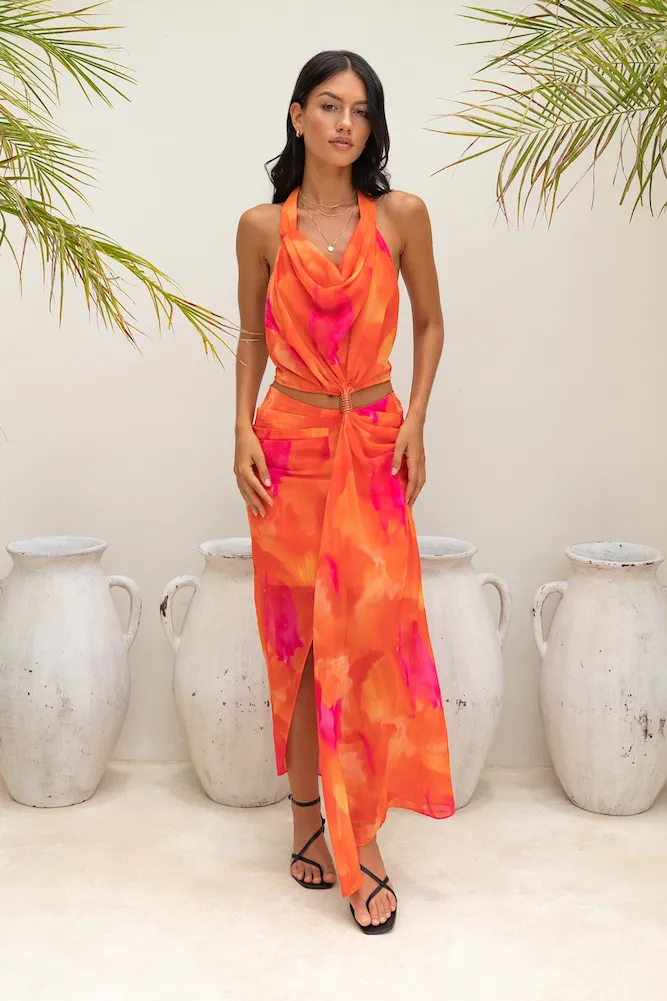 Dreamy Roads Maxi Dress Orange sold by Fortunate One product image thumbnail 3