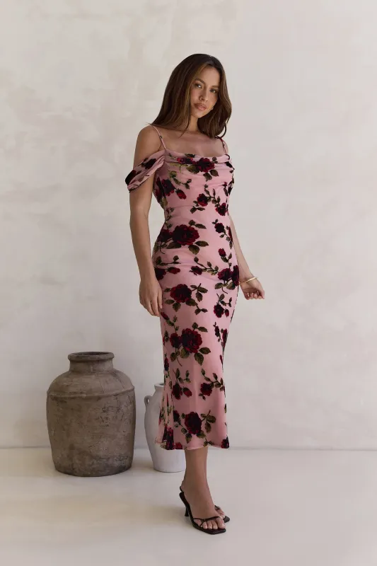 Rose By Name Maxi Dress Pink sold by Fortunate One