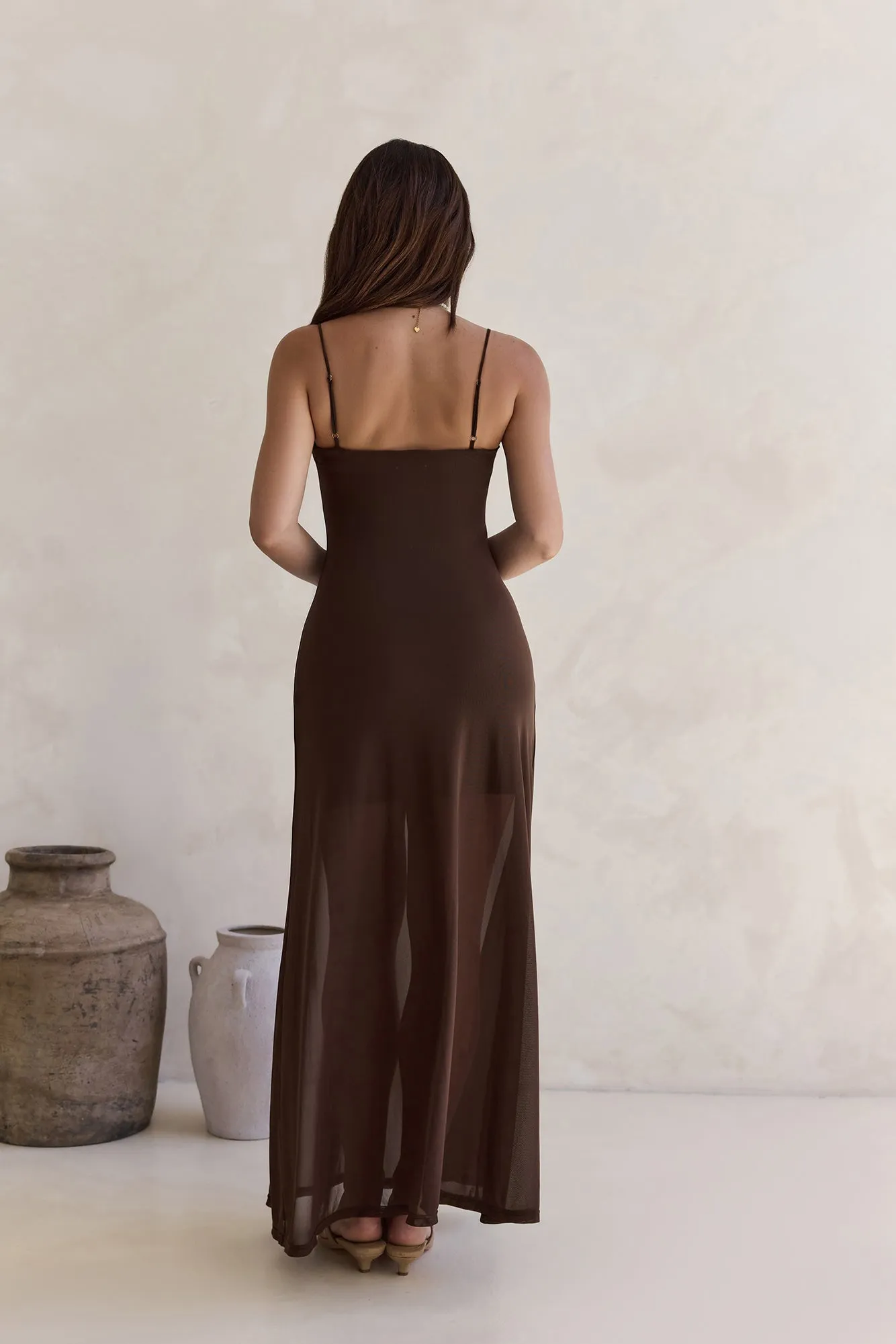 Alessandra Maxi Dress Chocolate sold by Fortunate One product image thumbnail 2
