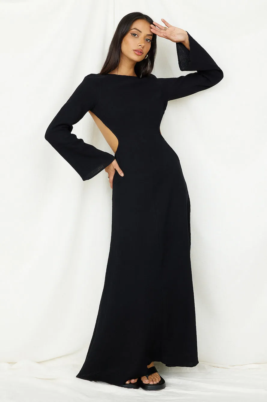 SNDYS Dahlia Maxi Dress Black sold by Fortunate One