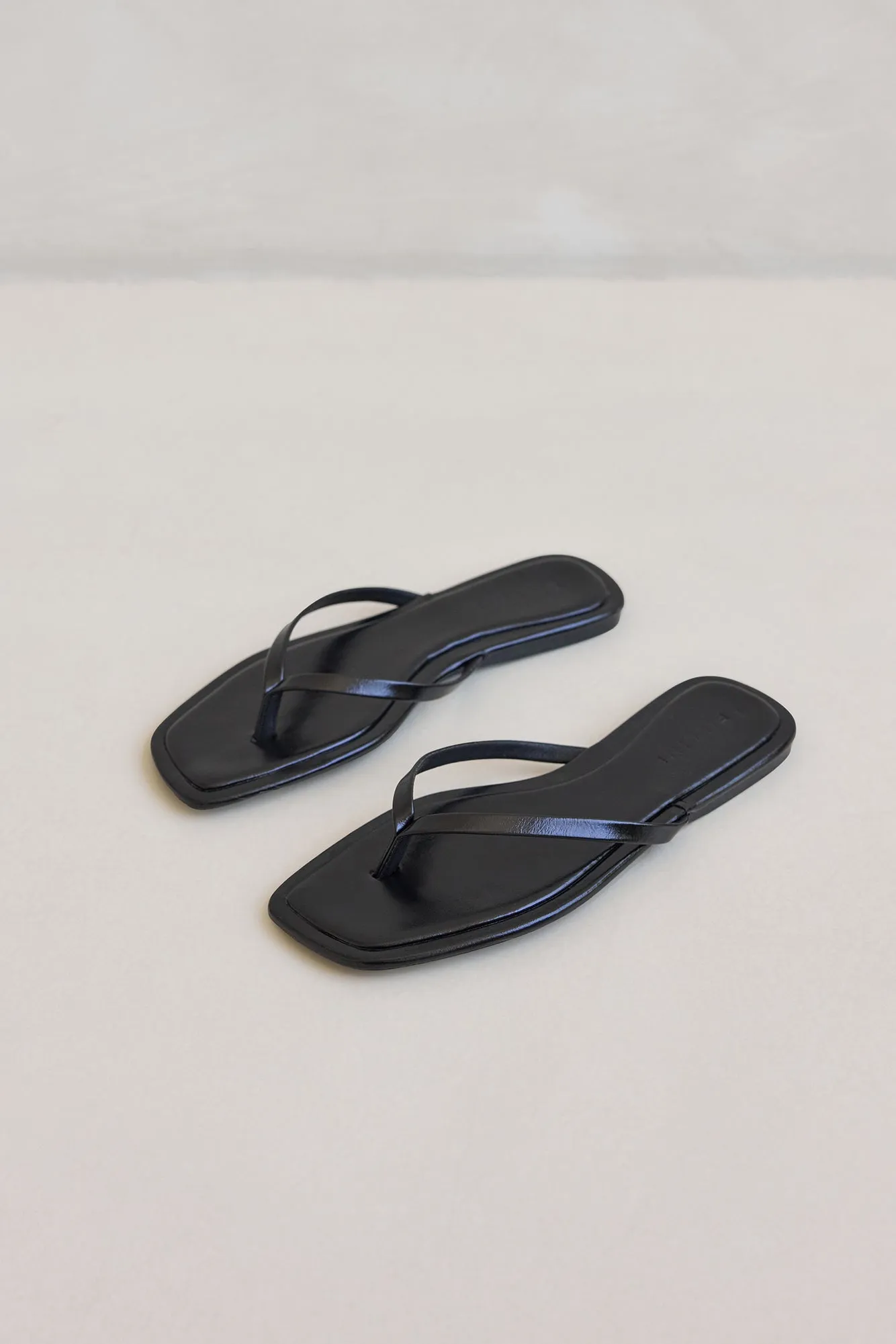 Millicent Sandal Black Shine sold by Fortunate One