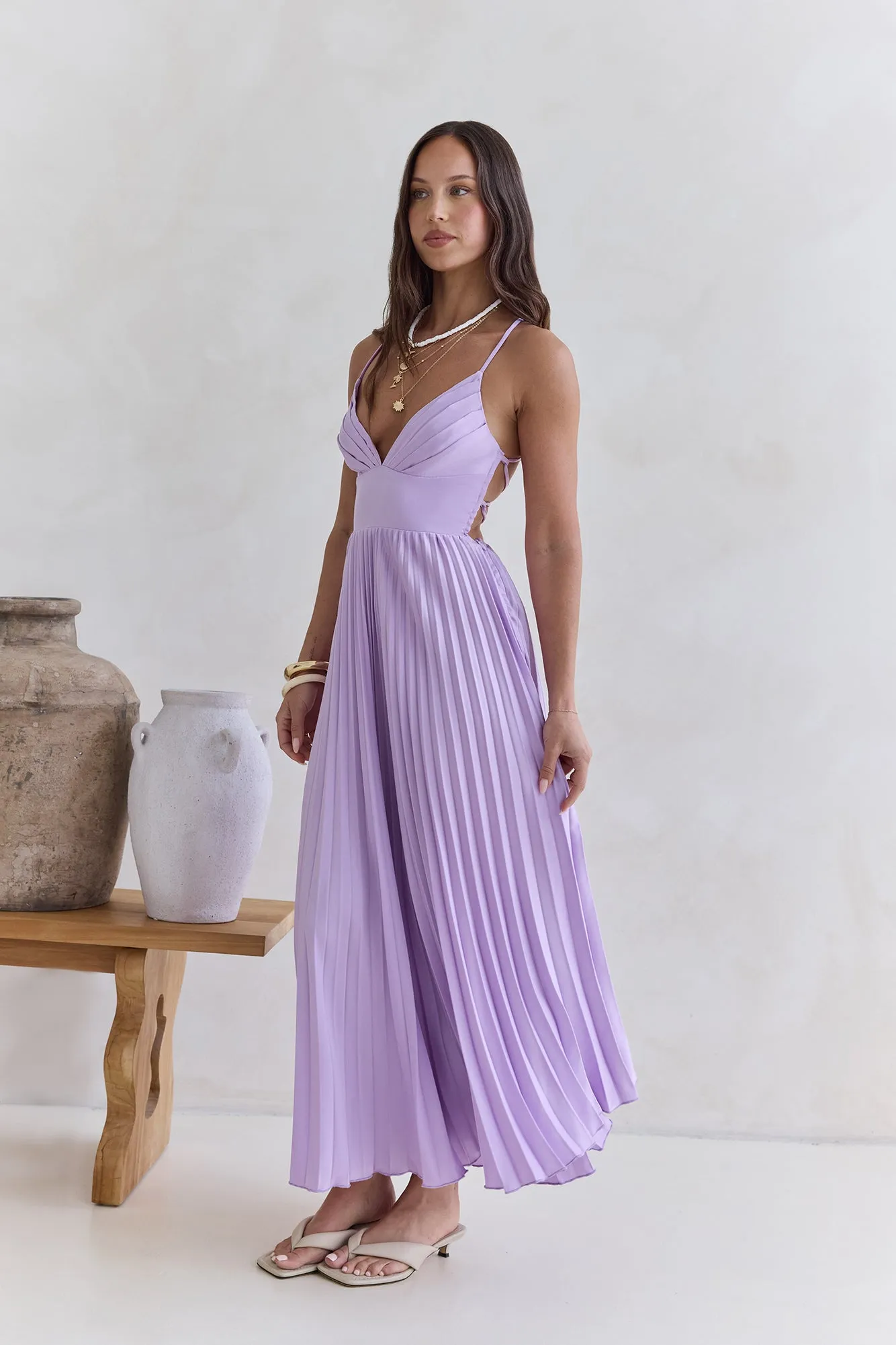 Sundown Rendezvous Maxi Dress Lilac sold by Fortunate One product image thumbnail 3