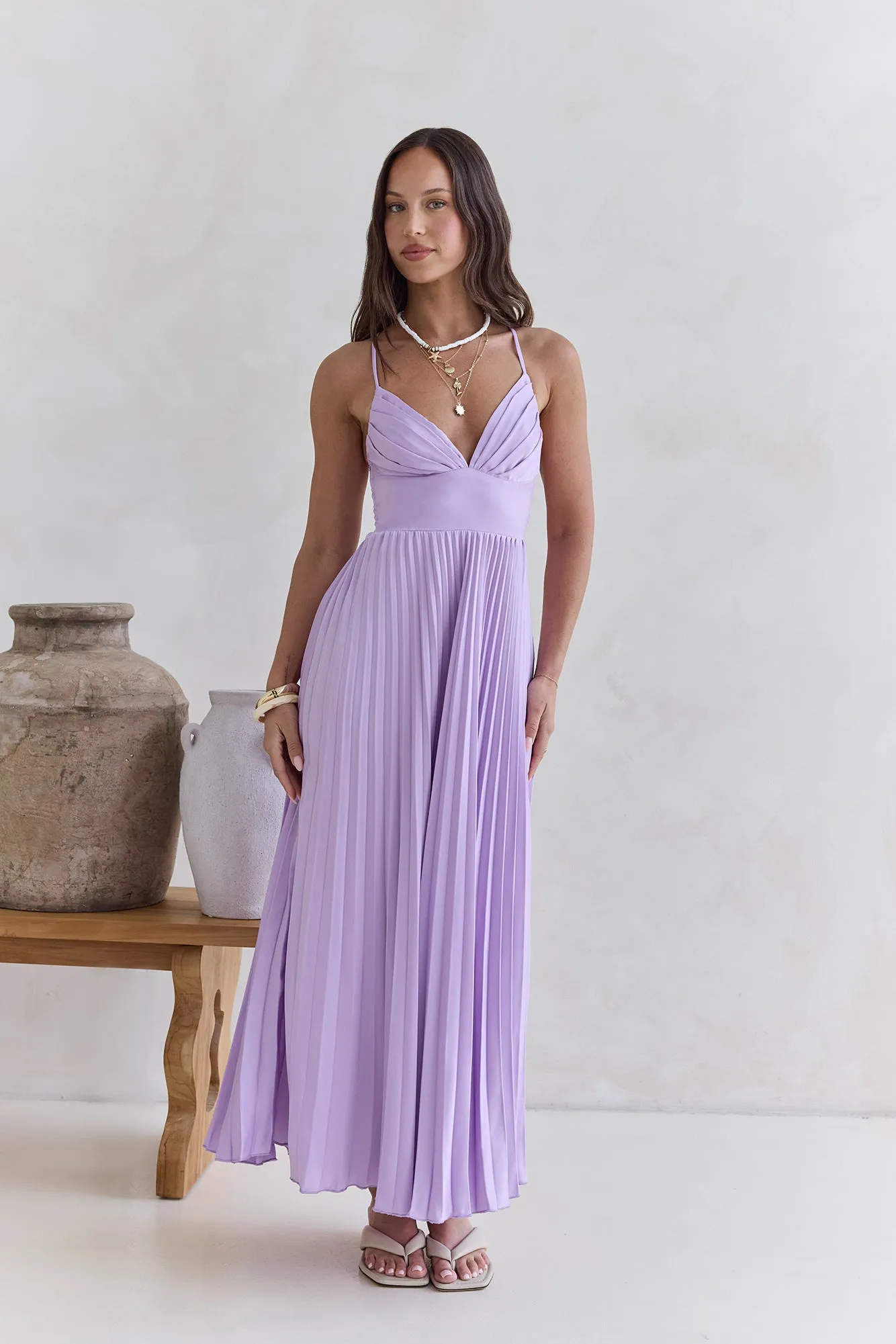 Sundown Rendezvous Maxi Dress Lilac sold by Fortunate One product image thumbnail 4