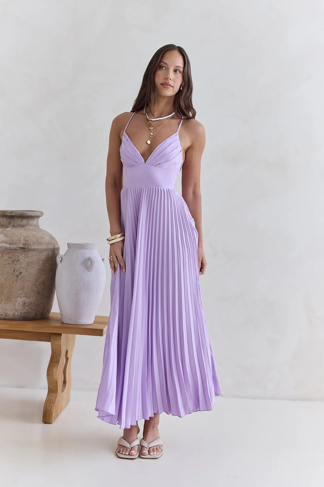 Sundown Rendezvous Maxi Dress Lilac sold by Fortunate One product image thumbnail 5