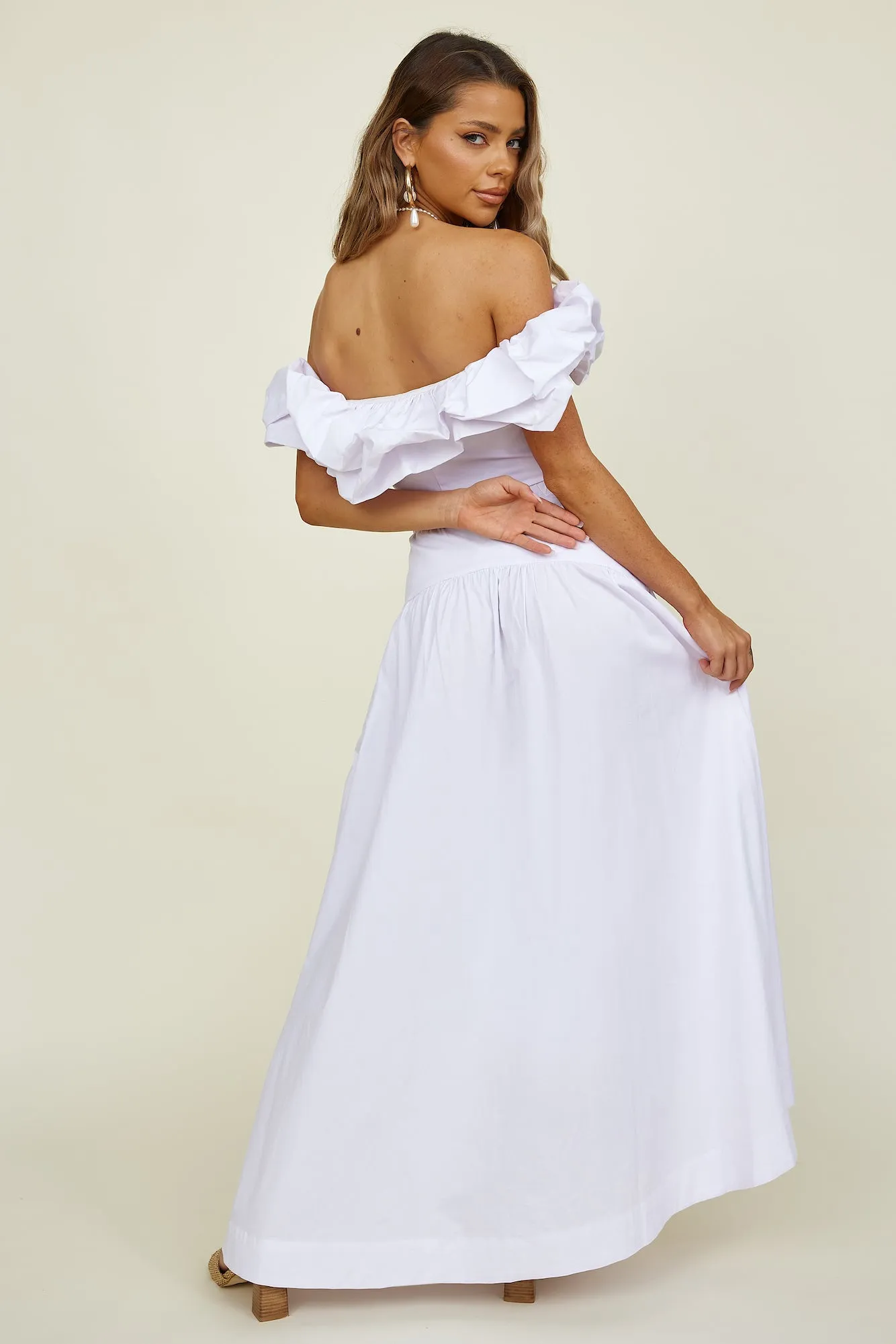 SEVEN WONDERS Savannah Maxi Skirt White sold by Fortunate One product image thumbnail 4