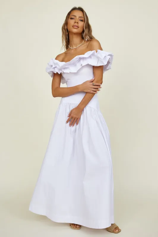 SEVEN WONDERS Savannah Maxi Skirt White sold by Fortunate One