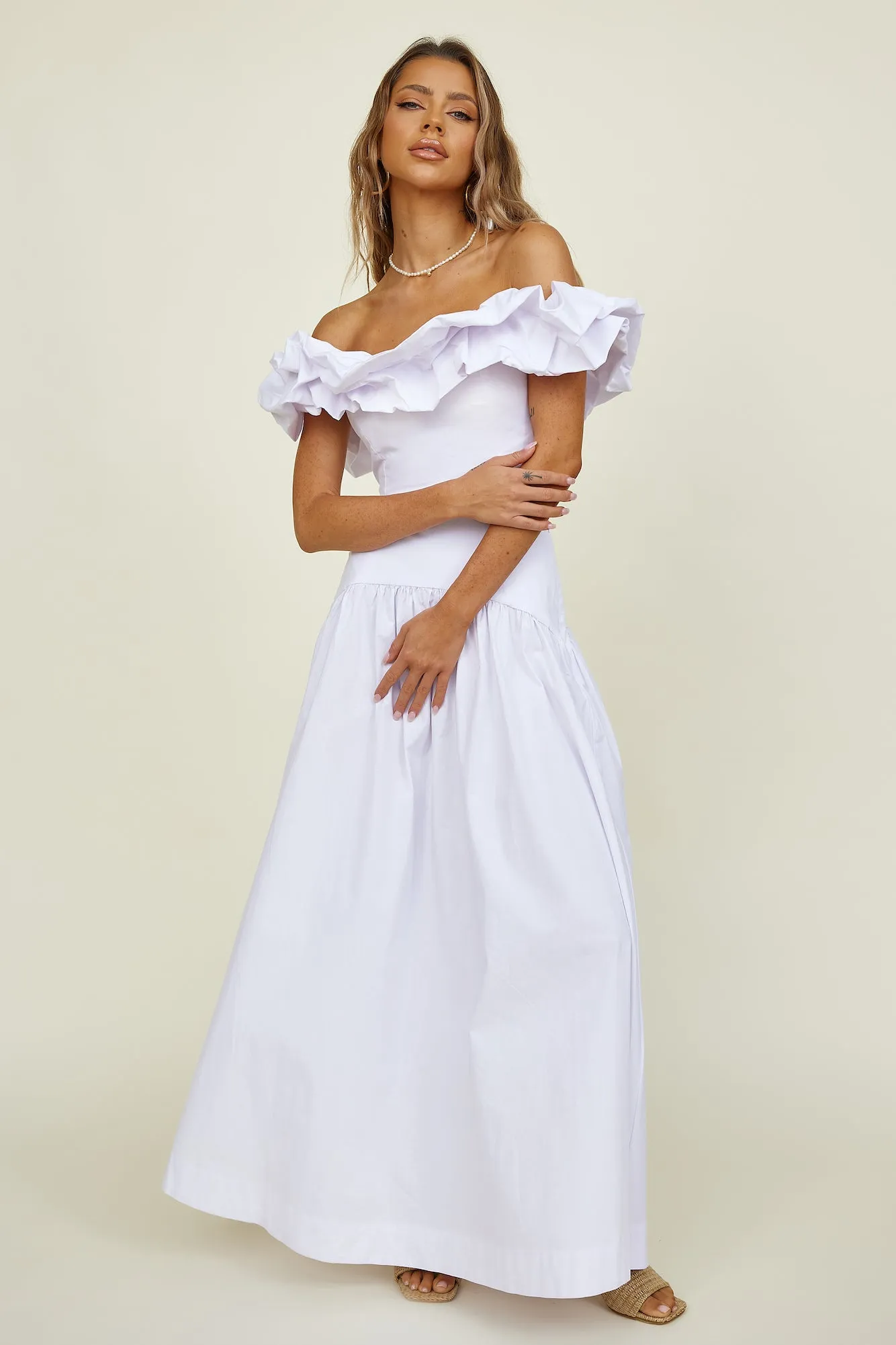 SEVEN WONDERS Savannah Maxi Skirt White sold by Fortunate One