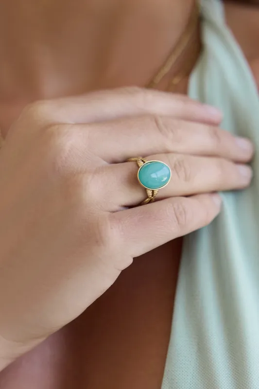 Worldly Wonders Ring Green Gold sold by Fortunate One