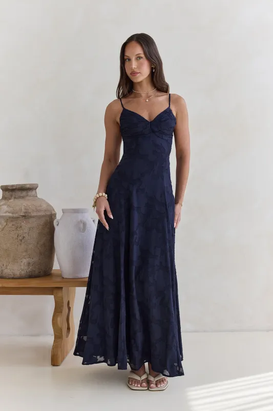 Lost In The Skies Maxi Dress Navy made by Hello Molly