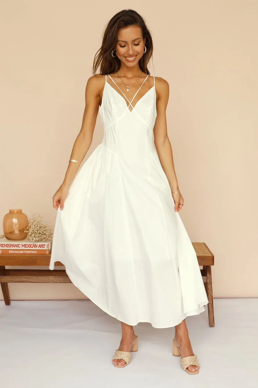 Clear View Maxi Dress White sold by Fortunate One