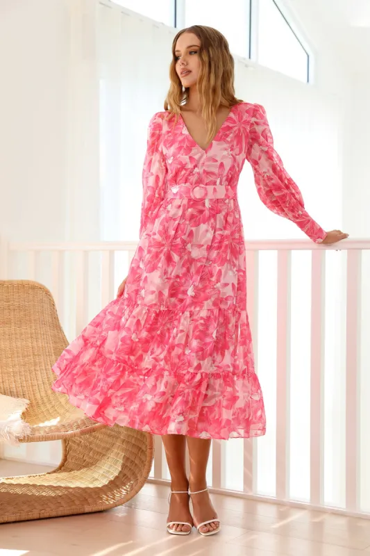 Into Heaven Maxi Dress Pink sold by Fortunate One
