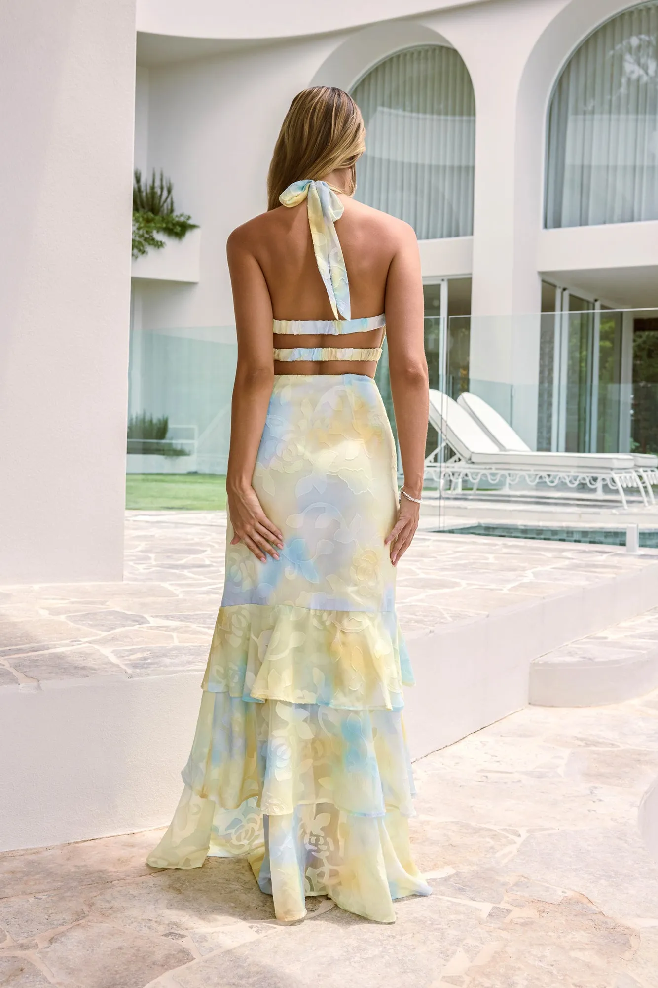 Lover Of Luxe Halter Maxi Dress Yellow sold by Fortunate One product image thumbnail 2