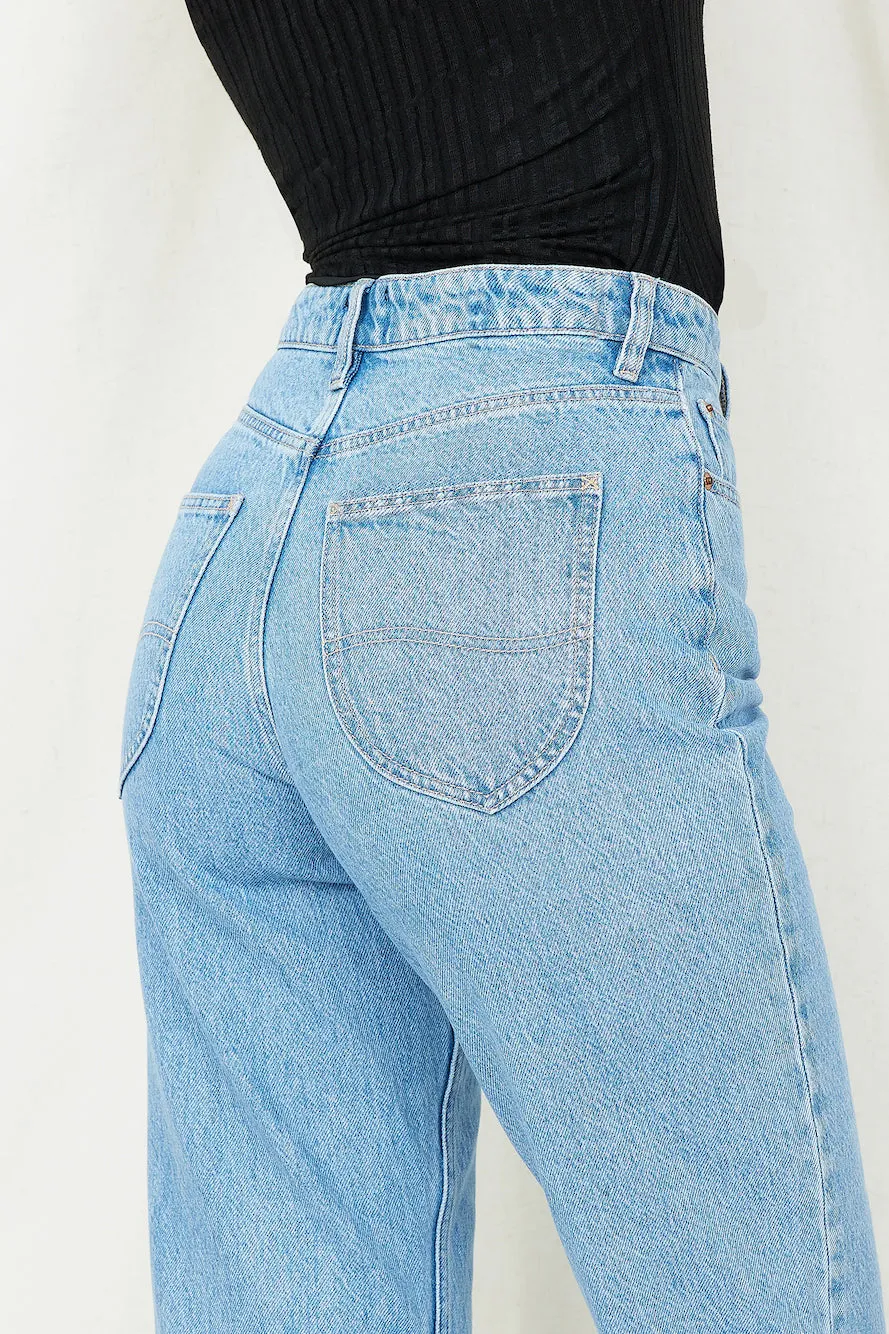 LEE High Straight Slim Fit Jean Essential Blue sold by Fortunate One product image thumbnail 4