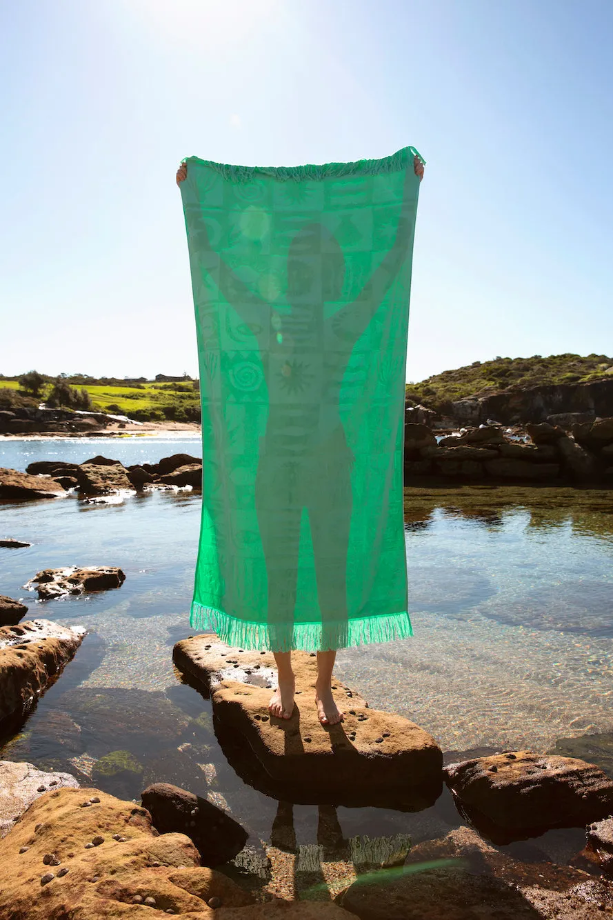 SUNNYLIFE X DAIMON DOWNEY Luxe Towel Esmeralda sold by Fortunate One product image thumbnail 3
