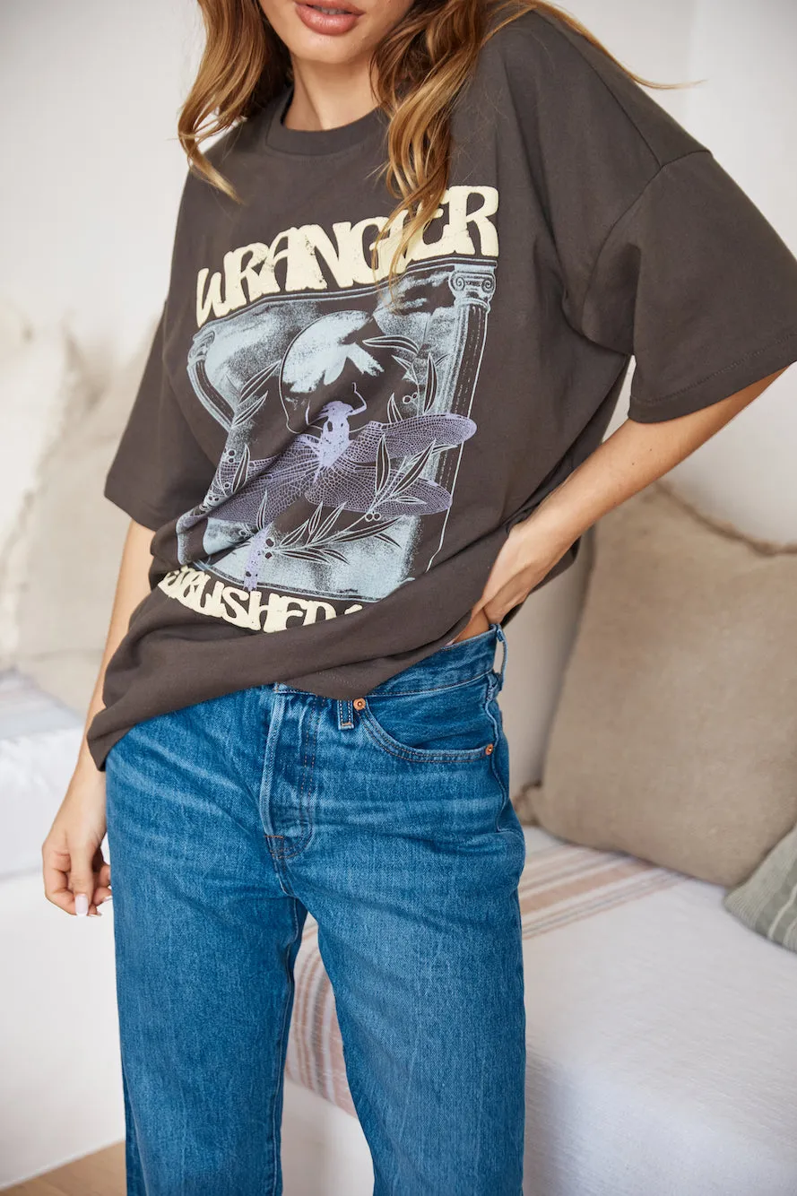 WRANGLER Dragonfly Boxy Slouch Tee Slate sold by Fortunate One product image thumbnail 3