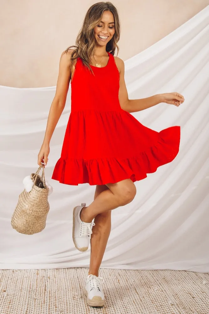 Mika Dress Red sold by Fortunate One product image thumbnail 2
