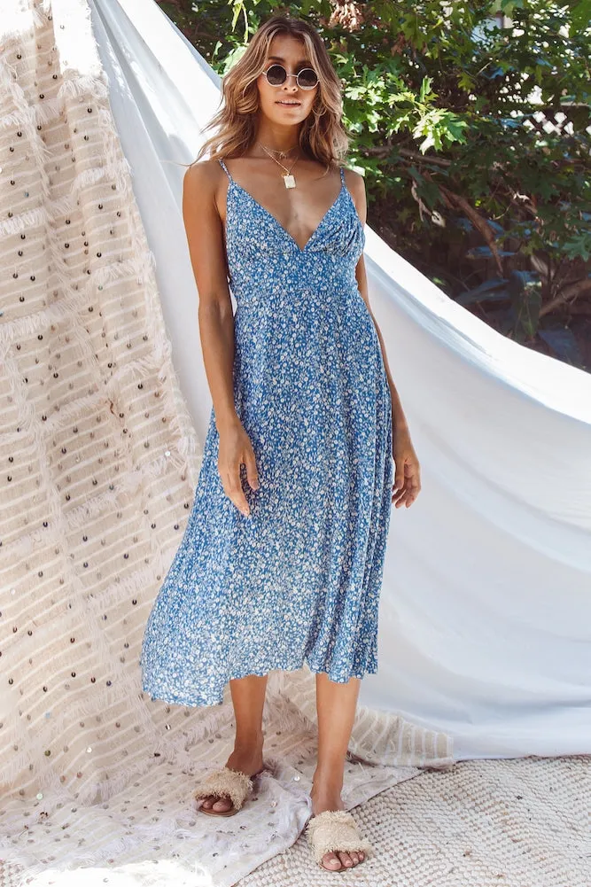 Island Love Midi Dress Blue sold by Fortunate One product image thumbnail 4