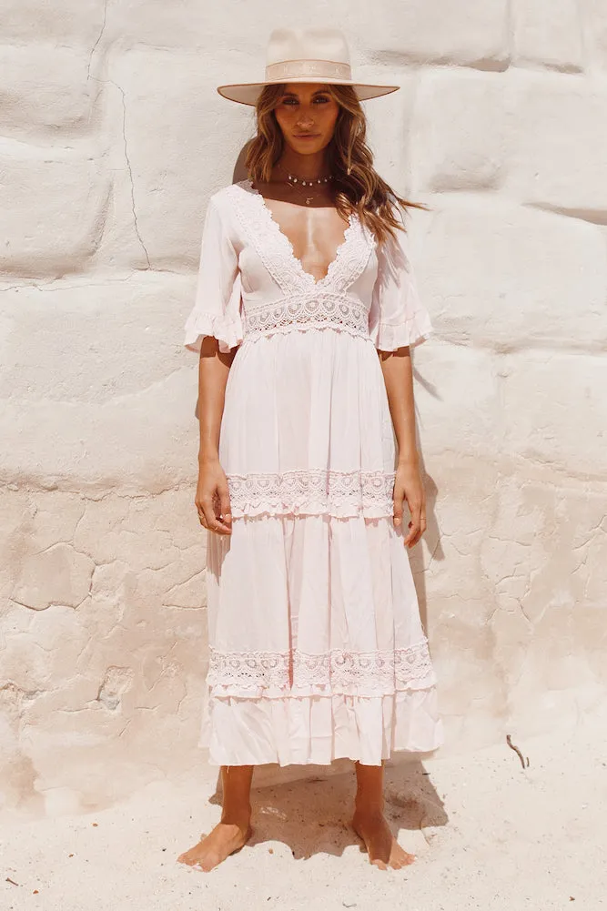 Cowboy Midi Dress Pink sold by Fortunate One