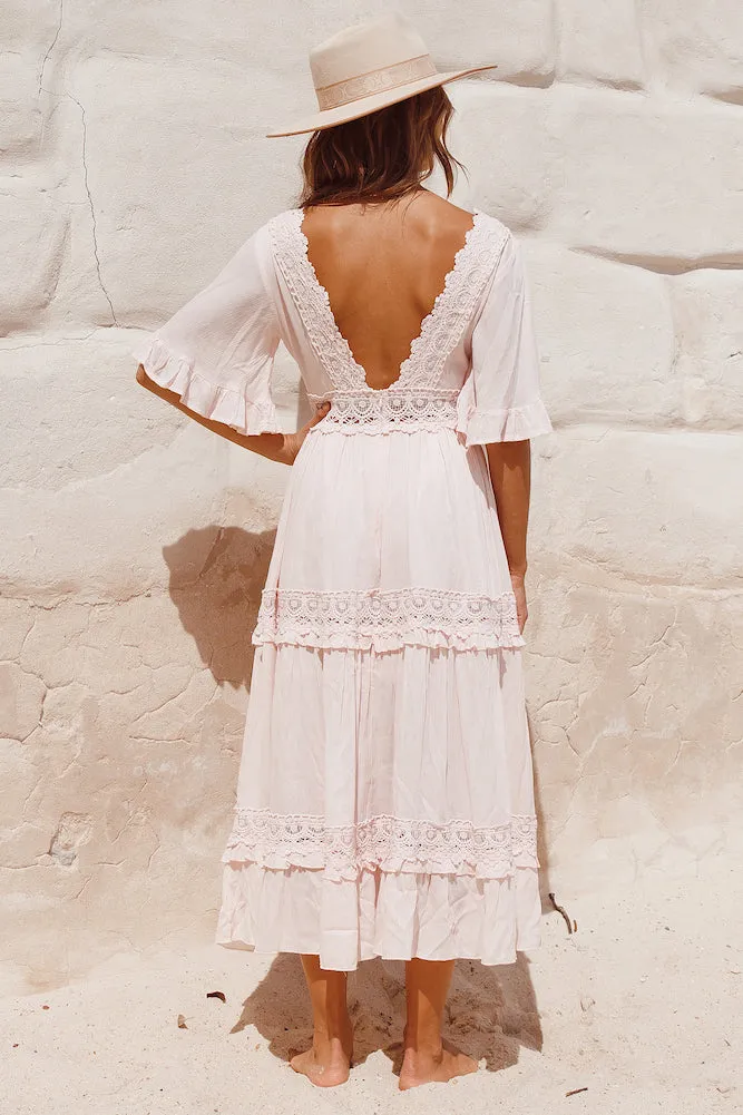 Cowboy Midi Dress Pink sold by Fortunate One product image thumbnail 5