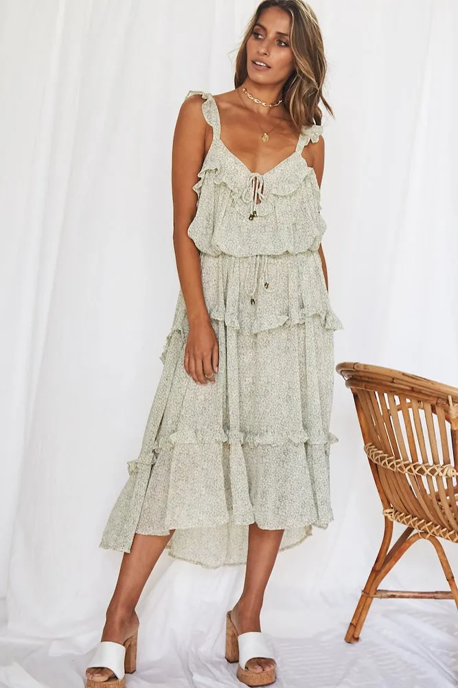Beatrice Maxi Dress Olive sold by Fortunate One product image thumbnail 4