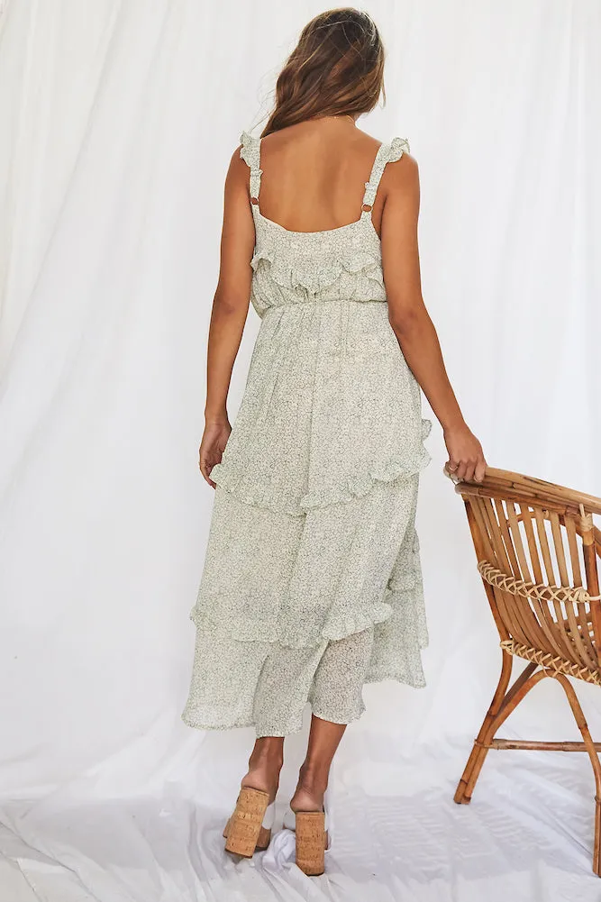 Beatrice Maxi Dress Olive sold by Fortunate One product image thumbnail 5