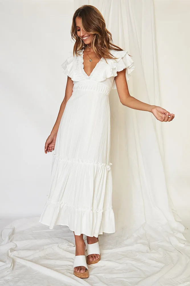 Aphrodite Midi Dress White sold by Fortunate One product image thumbnail 4