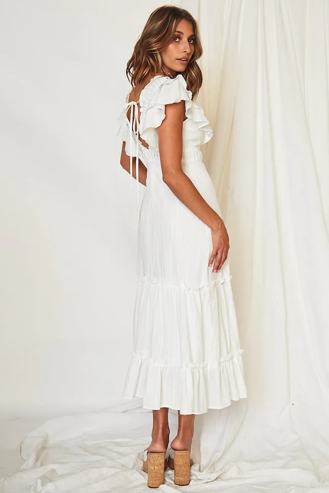 Aphrodite Midi Dress White sold by Fortunate One product image thumbnail 5