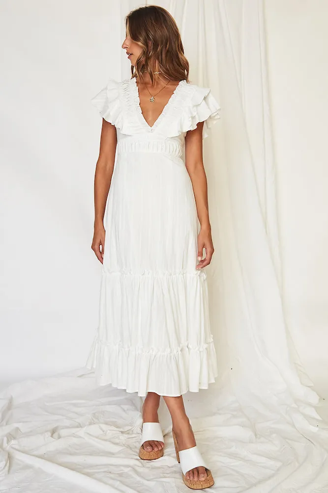 Aphrodite Midi Dress White sold by Fortunate One product image thumbnail 2
