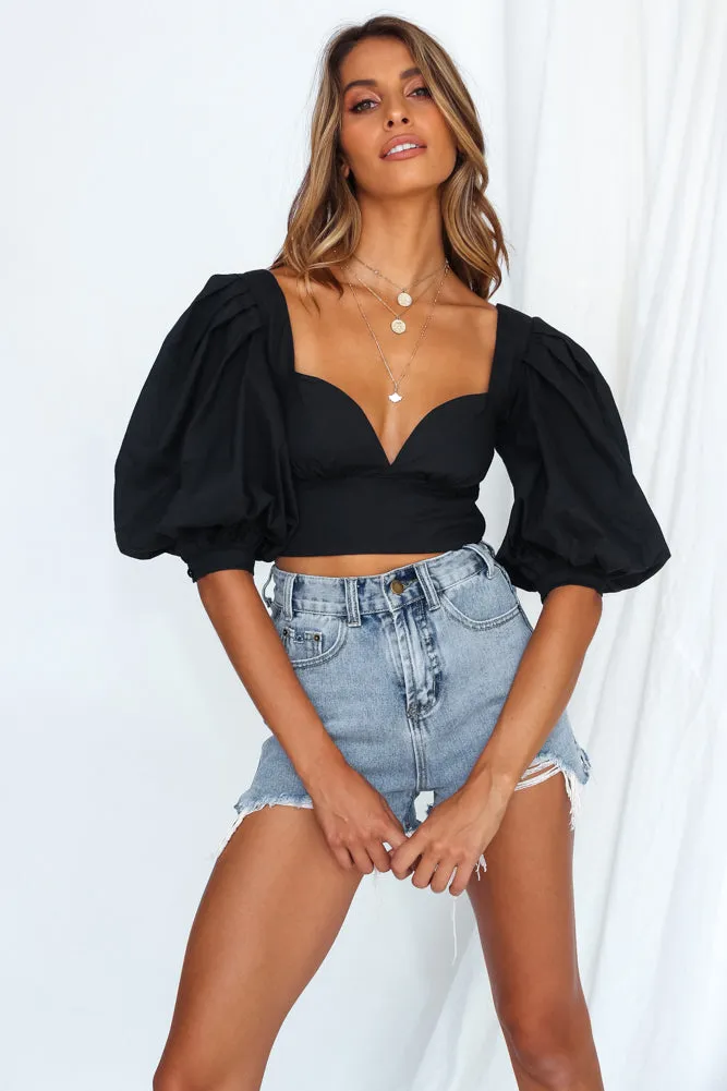 Parisienne Crop Top Black sold by Fortunate One product image thumbnail 3