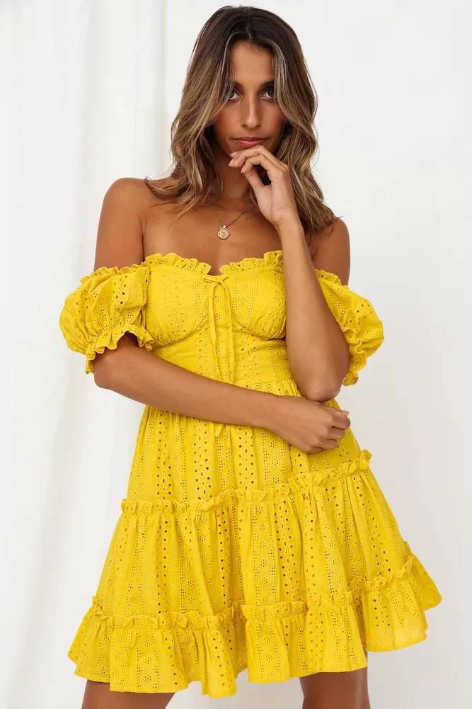 Olivia Dress Mustard sold by Fortunate One product image thumbnail 5