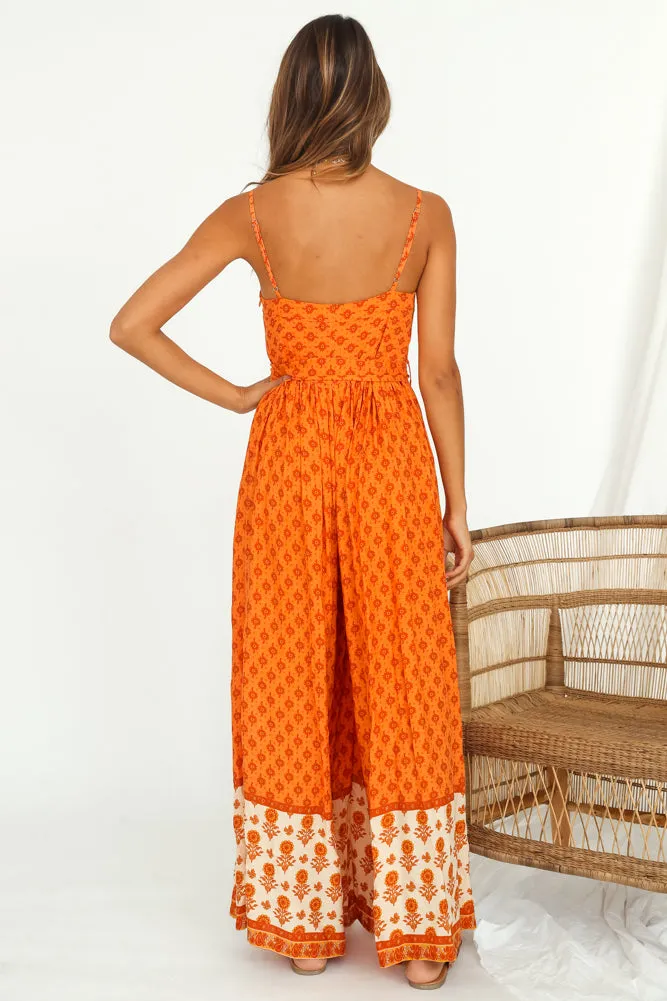 Grateful Jumpsuit Orange sold by Fortunate One product image thumbnail 3