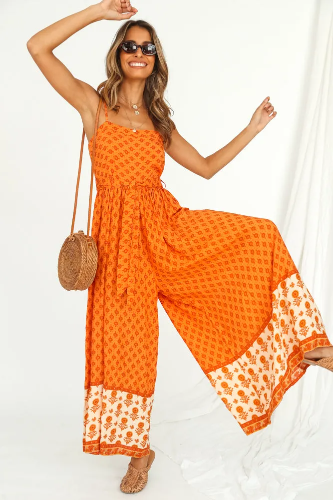 Grateful Jumpsuit Orange sold by Fortunate One