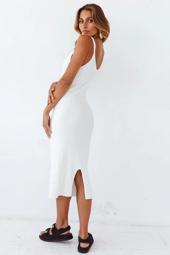 Dove Of Spring Knit Midi Dress White sold by Fortunate One product image thumbnail 3