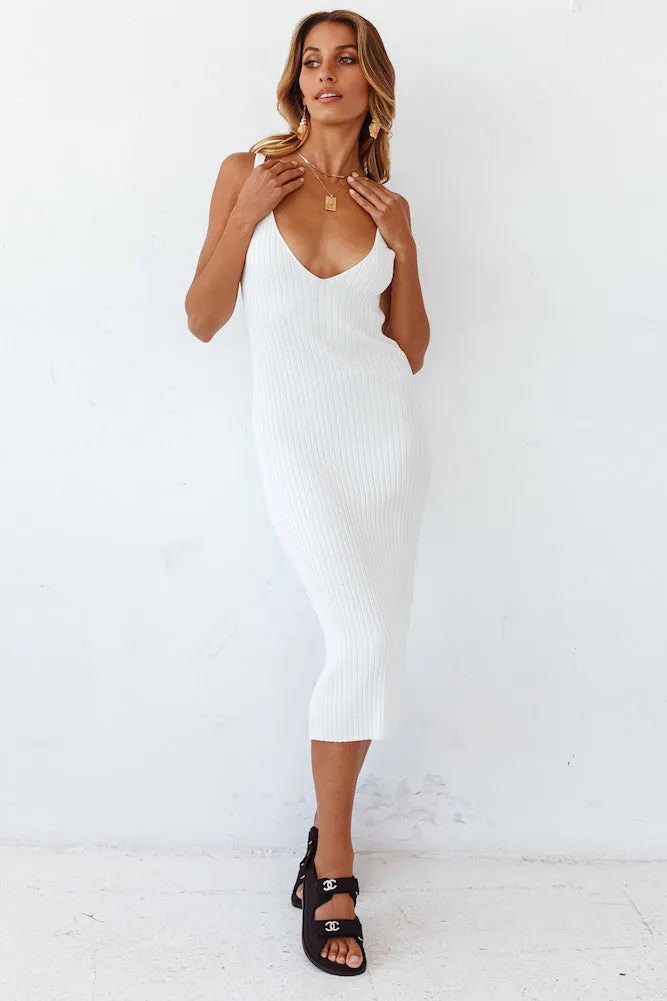 Dove Of Spring Knit Midi Dress White sold by Fortunate One product image thumbnail 2