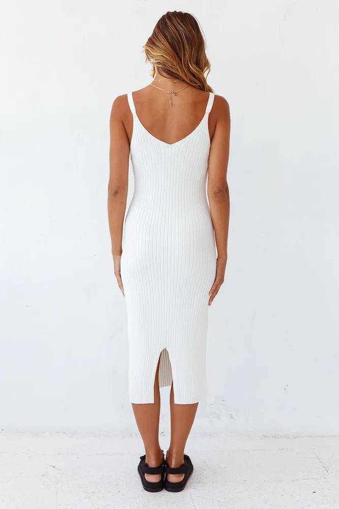 Dove Of Spring Knit Midi Dress White sold by Fortunate One product image thumbnail 4