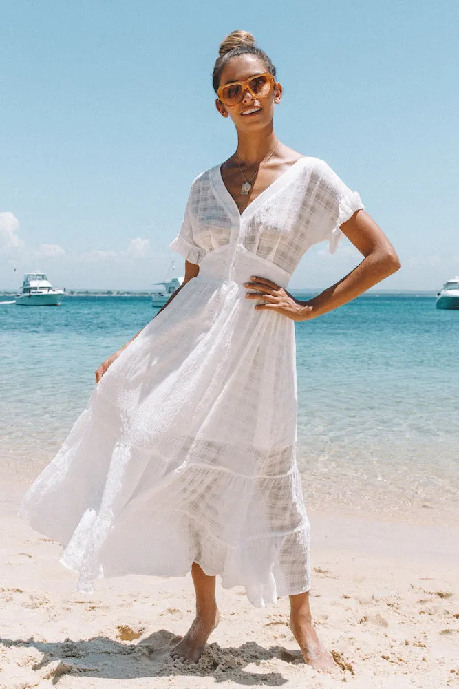 Saphima Maxi Dress White sold by Fortunate One